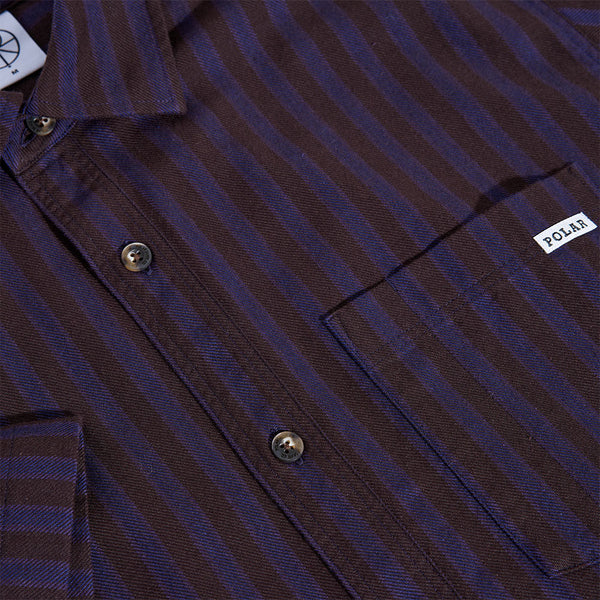 Polar Skate Co. - Mitchell Short Sleeve Shirt - Purple / Chocolate