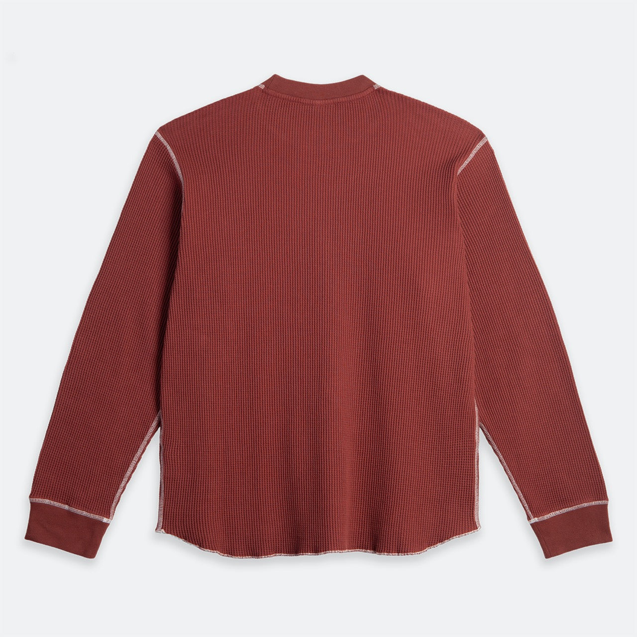 Polar Skate Co. - Dylan Waffle Longsleeve T-Shirt - Wine / White