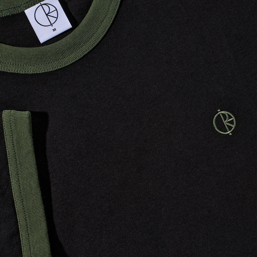 Polar Skate Co. - Ringer T-Shirt - Black / Uniform Green