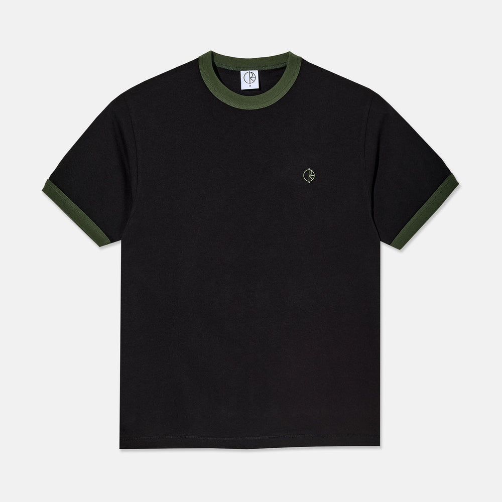 Polar Skate Co. - Ringer T-Shirt - Black / Uniform Green