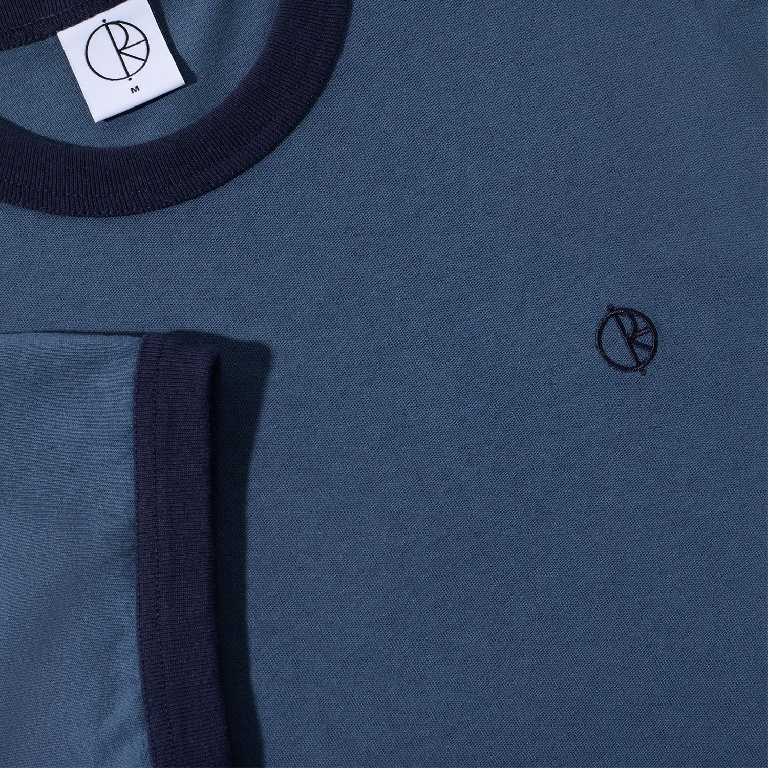 Polar Skate Co. - Ringer T-Shirt - Grey Blue / Dark Blue
