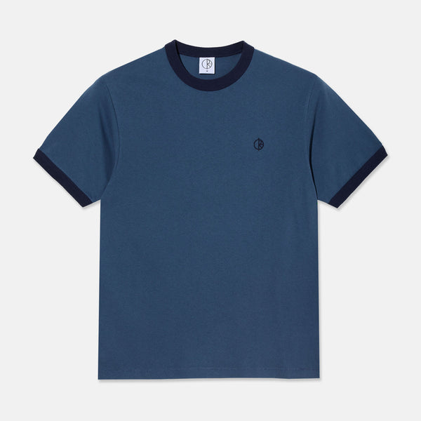 Polar Skate Co. - Ringer T-Shirt - Grey Blue / Dark Blue