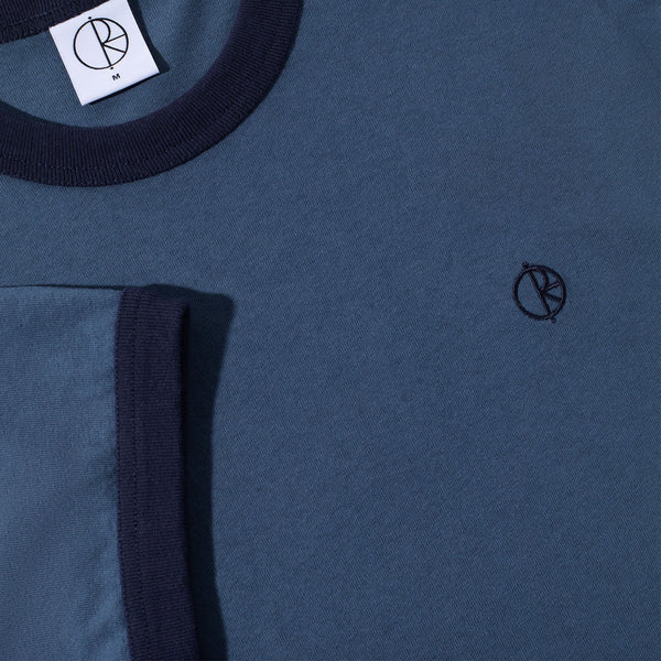 Polar Skate Co. - Ringer T-Shirt - Grey Blue / Dark Blue