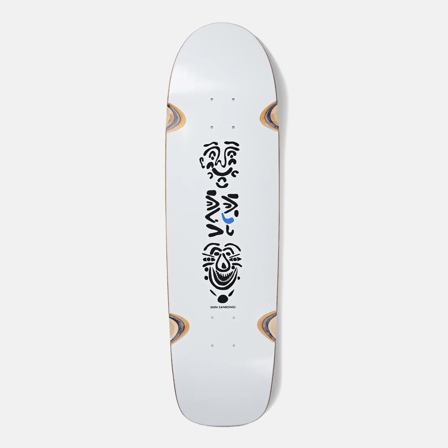 Polar Skate Co. - 8.75" Surf Jr. Shin Sanbongi Faces Skateboard Deck - White