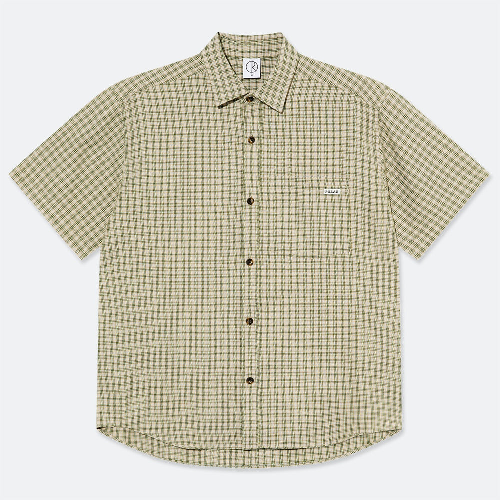 Polar Skate Co. - Mitchell Short Sleeve Shirt - Beige / Green