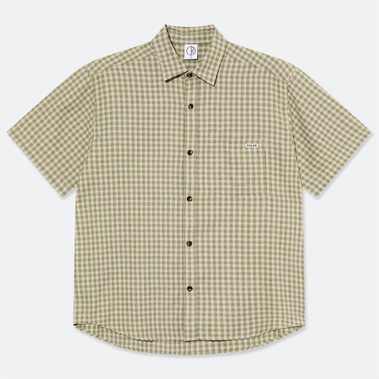 Polar Skate Co. - Mitchell Short Sleeve Shirt - Beige / Green