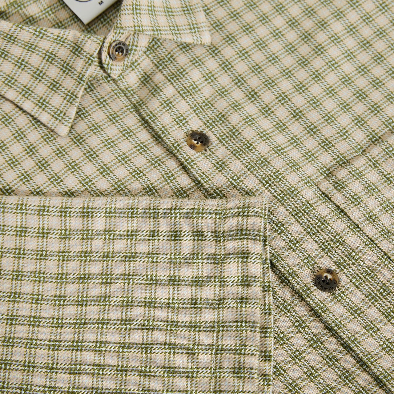 Polar Skate Co. - Mitchell Short Sleeve Shirt - Beige / Green