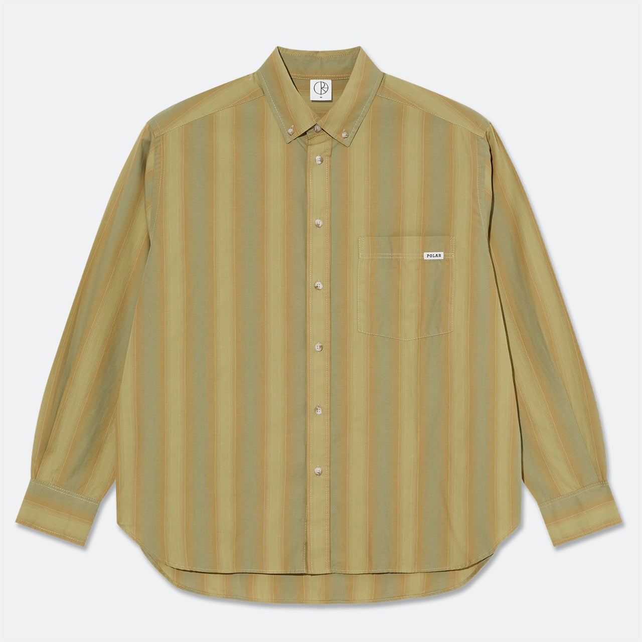 Polar Skate Co. - Ben Long Sleeve Shirt - Green Stripe