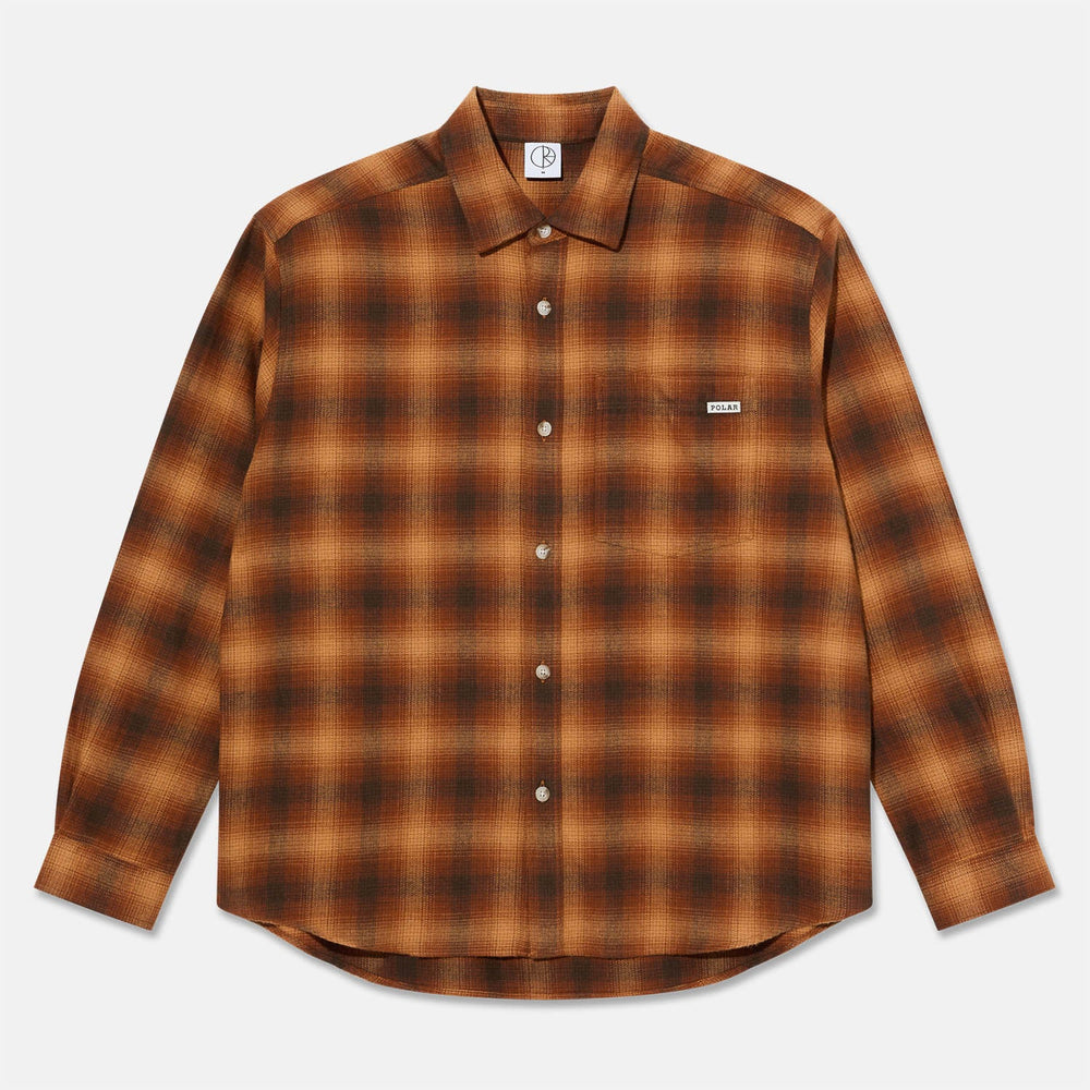 Polar Skate Co. - Mitchell Longsleeve Shirt - Caramel Shadow Check
