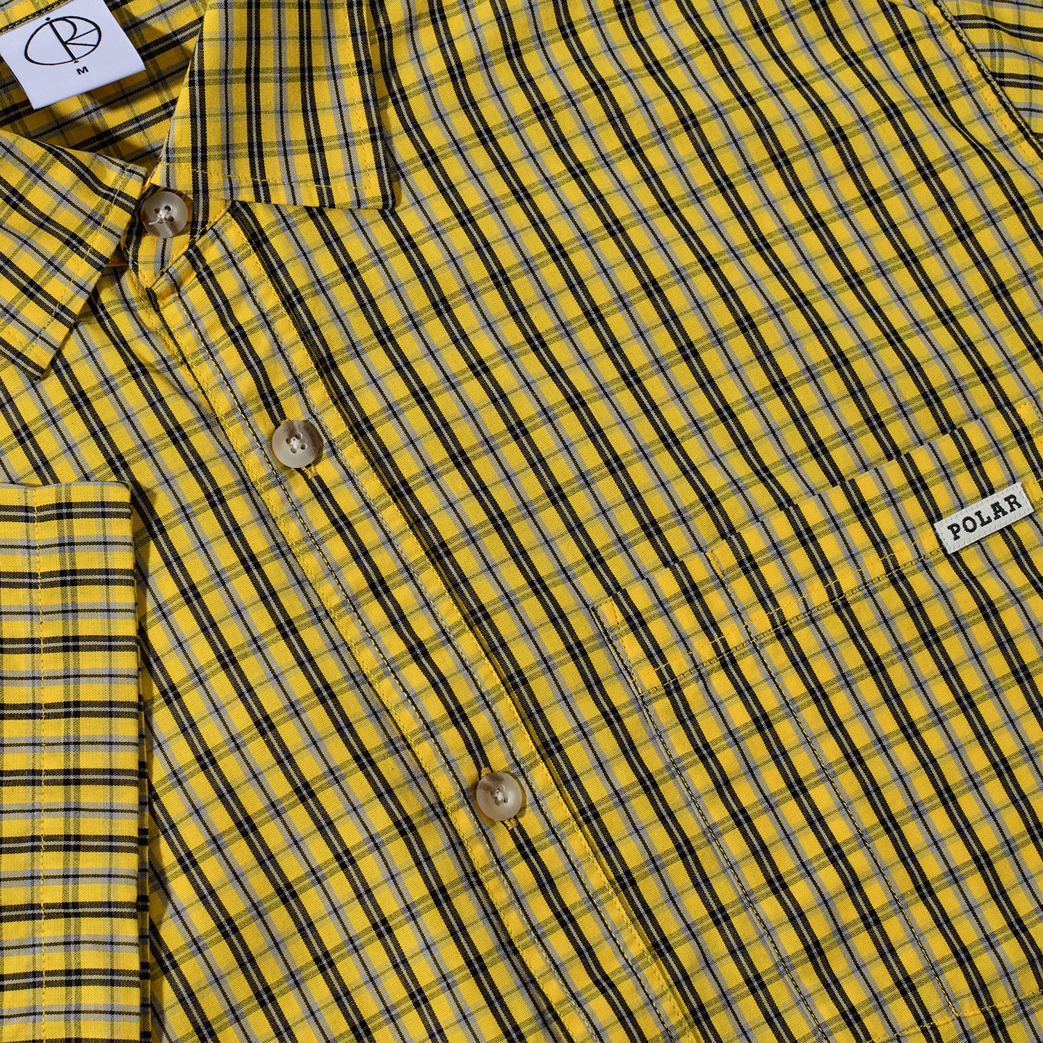 Polar Skate Co. - Mitchell Short Sleeve Shirt - Lemon / Black