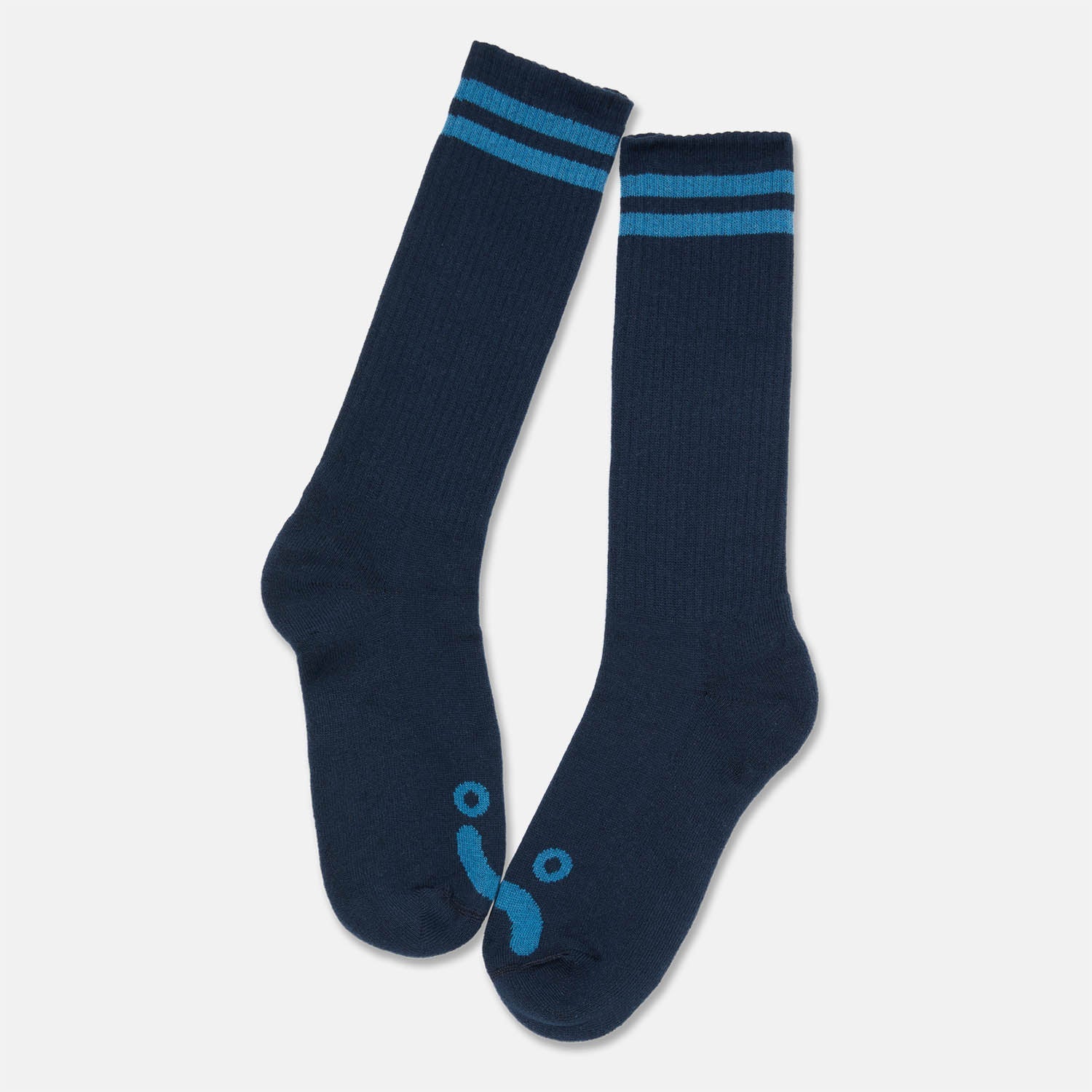 Polar Skate Co. - Happy Sad Long Socks - Dark Blue / Blue