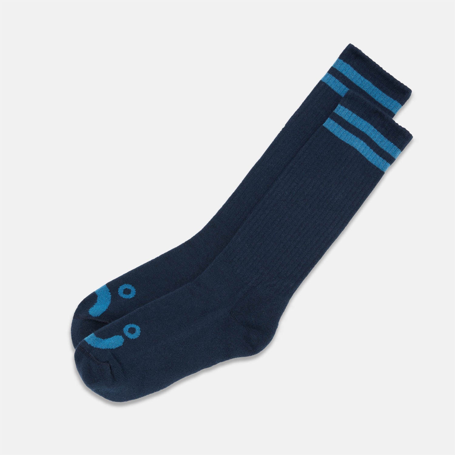 Polar Skate Co. - Happy Sad Long Socks - Dark Blue / Blue