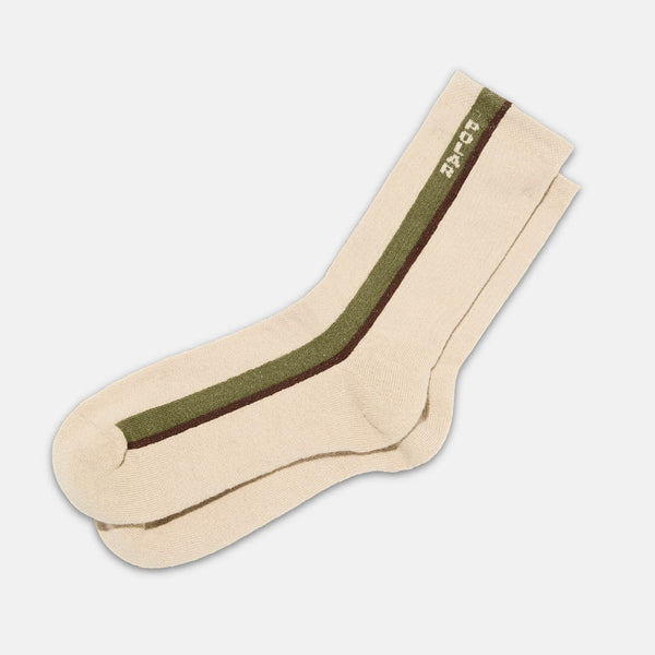 Polar Skate Co. - Business Socks - Side Stripe Beige