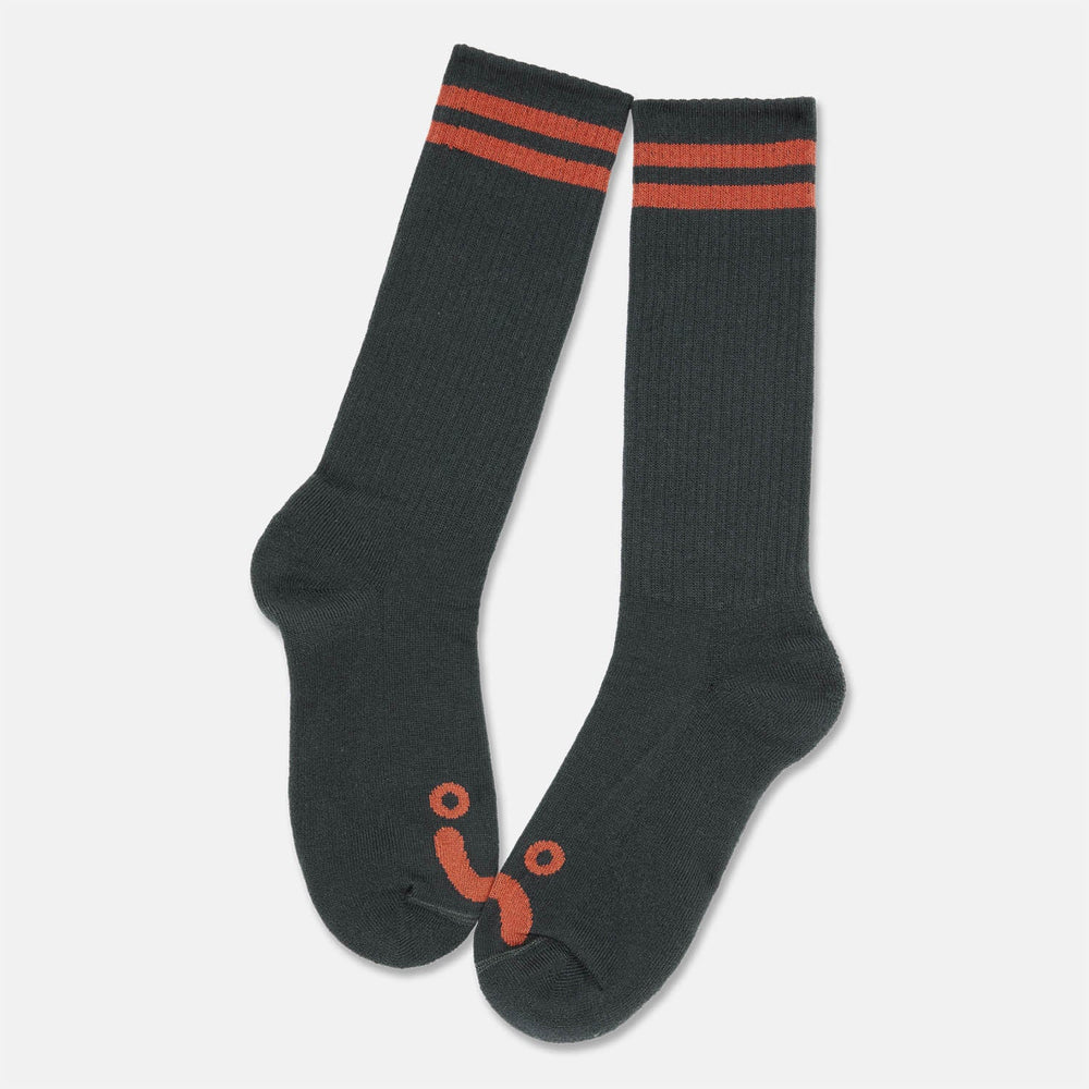Polar Skate Co. - Happy Sad Long Socks - Graphite / Orange