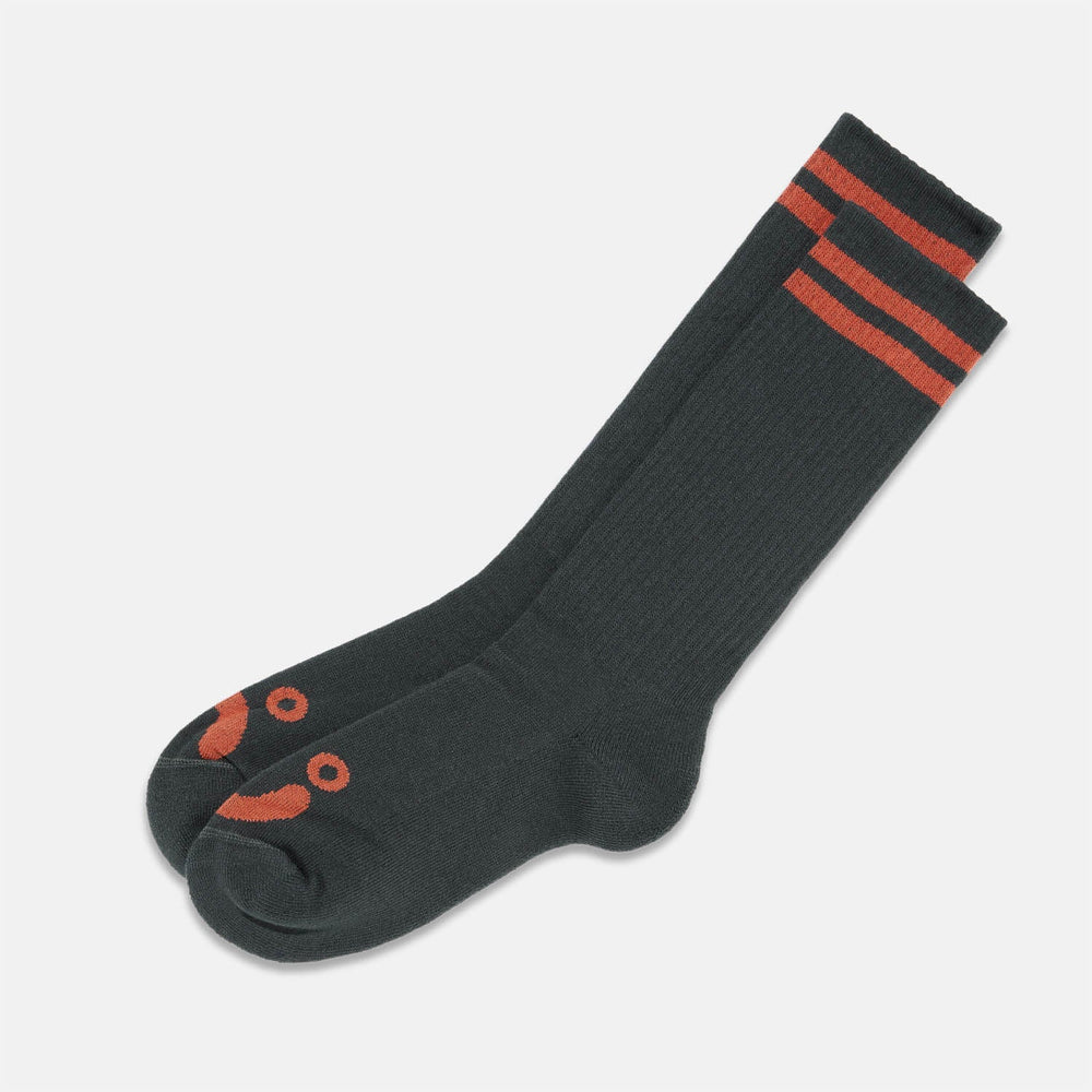 Polar Skate Co. - Happy Sad Long Socks - Graphite / Orange