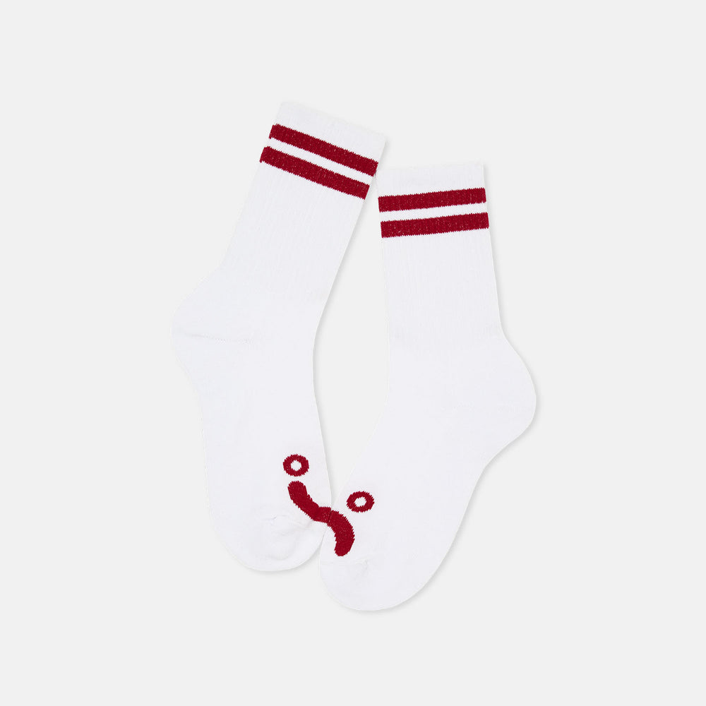 Polar Skate Co. - Happy Sad Socks - White / Red