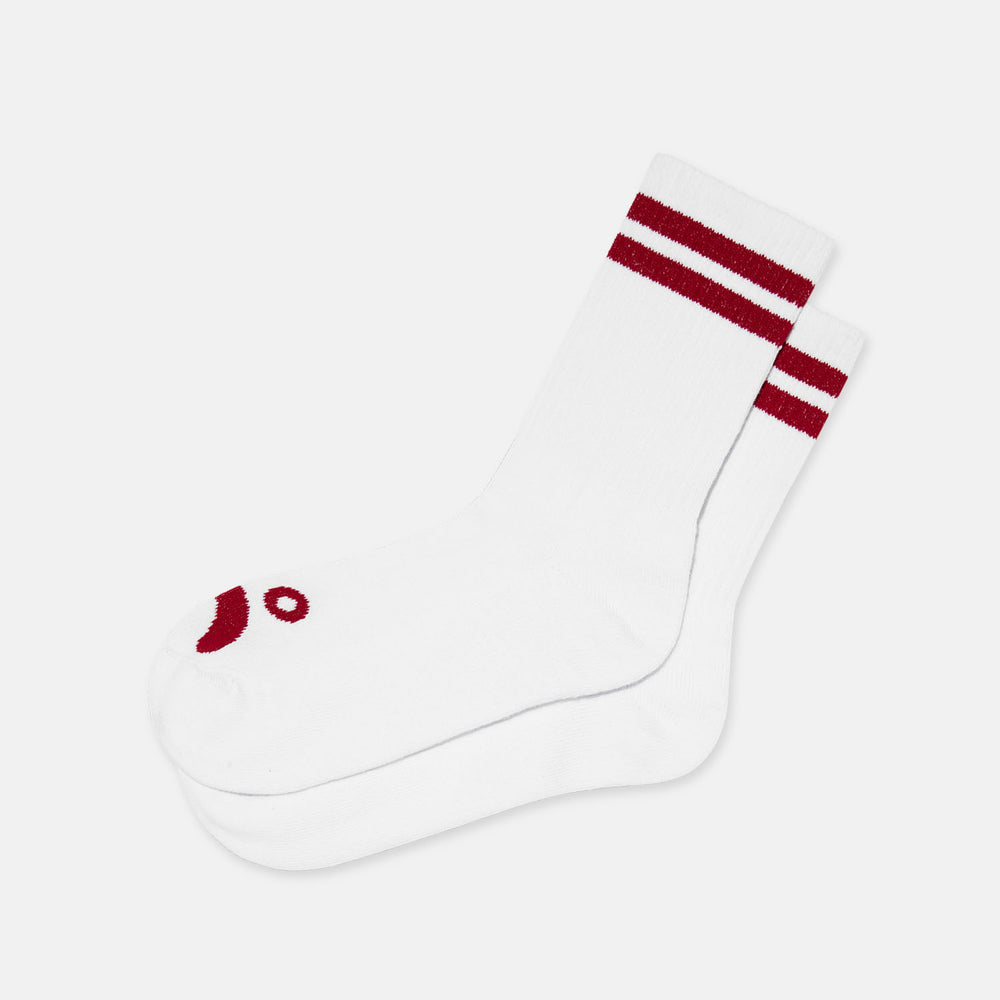 Polar Skate Co. - Happy Sad Socks - White / Red
