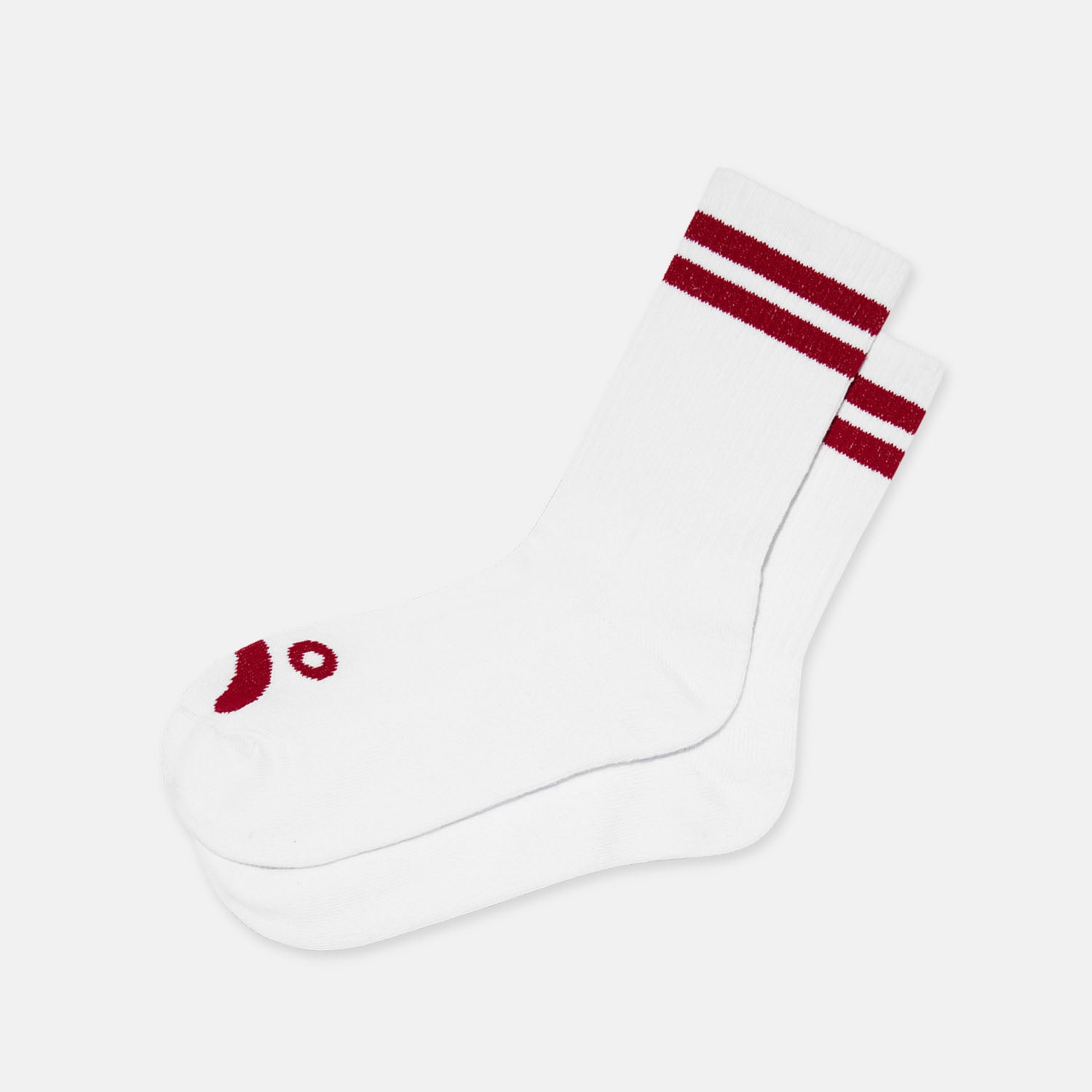 Polar Skate Co. - Happy Sad Socks - White / Red