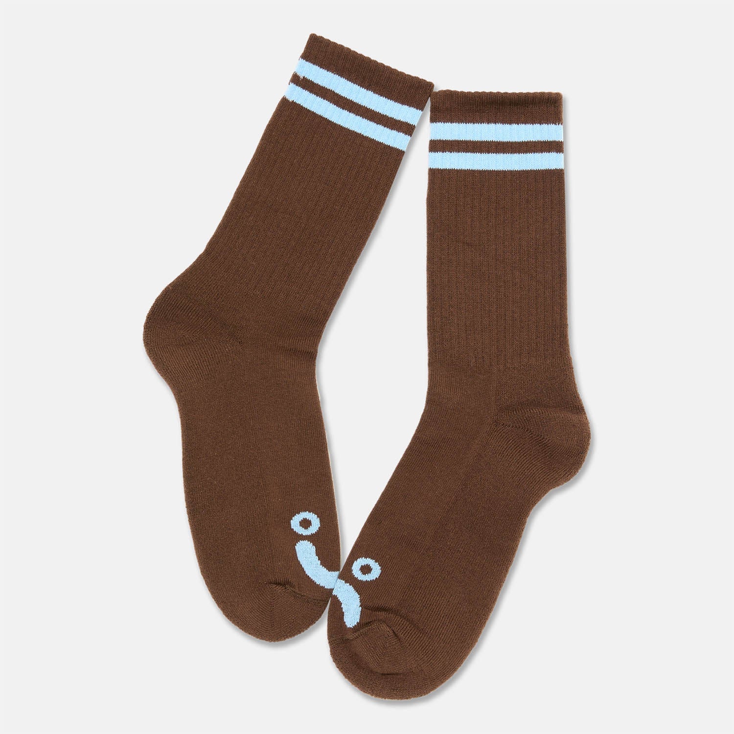 Polar Skate Co. - Happy Sad Socks - Brown / Blue