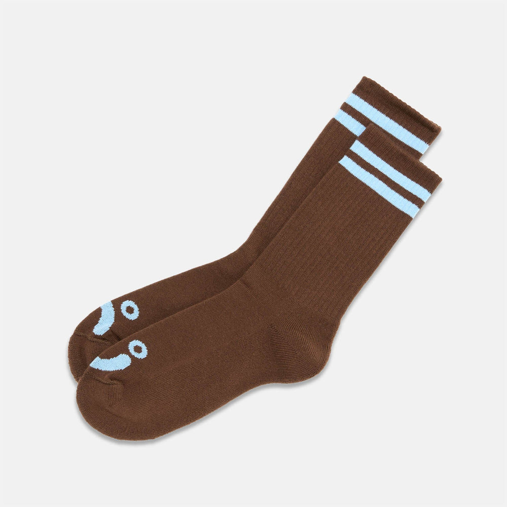 Polar Skate Co. - Happy Sad Socks - Brown / Blue