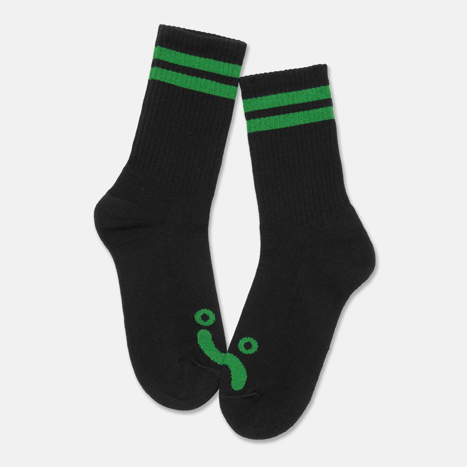 Polar Skate Co. - Happy Sad Socks - Black / Green
