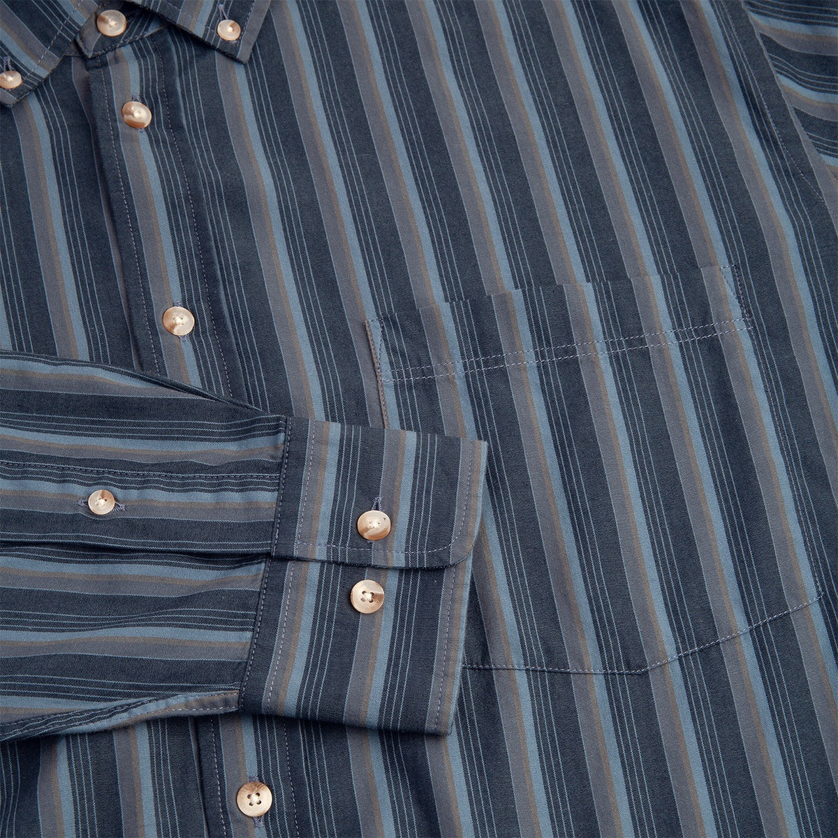 Polar Skate Co. - Ben Longsleeve Shirt - Blue Stripe