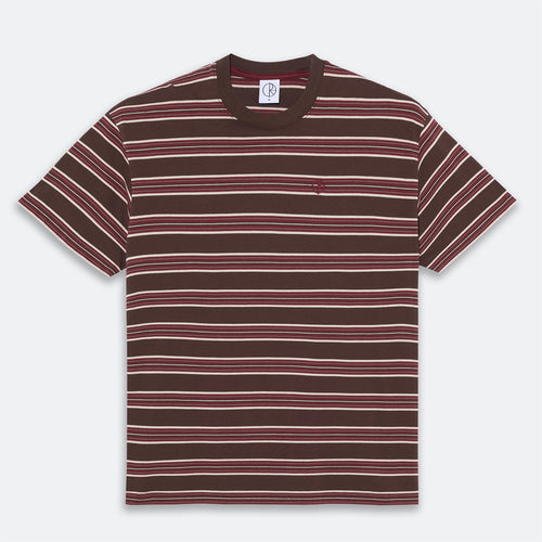 Polar Skate Co. - Stripe T-Shirt - Brown / Red