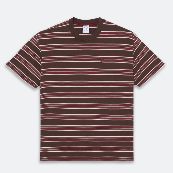 Polar Skate Co. - Stripe T-Shirt - Brown / Red