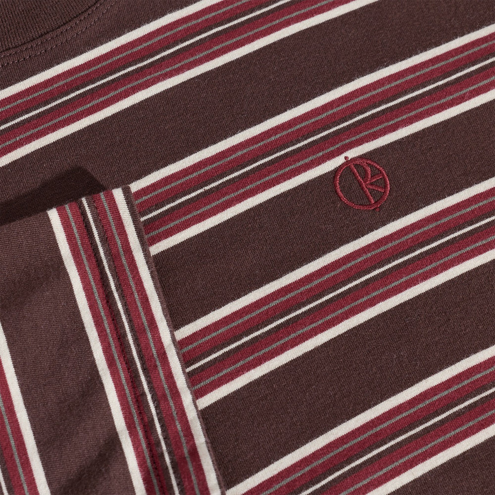 Polar Skate Co. - Stripe T-Shirt - Brown / Red