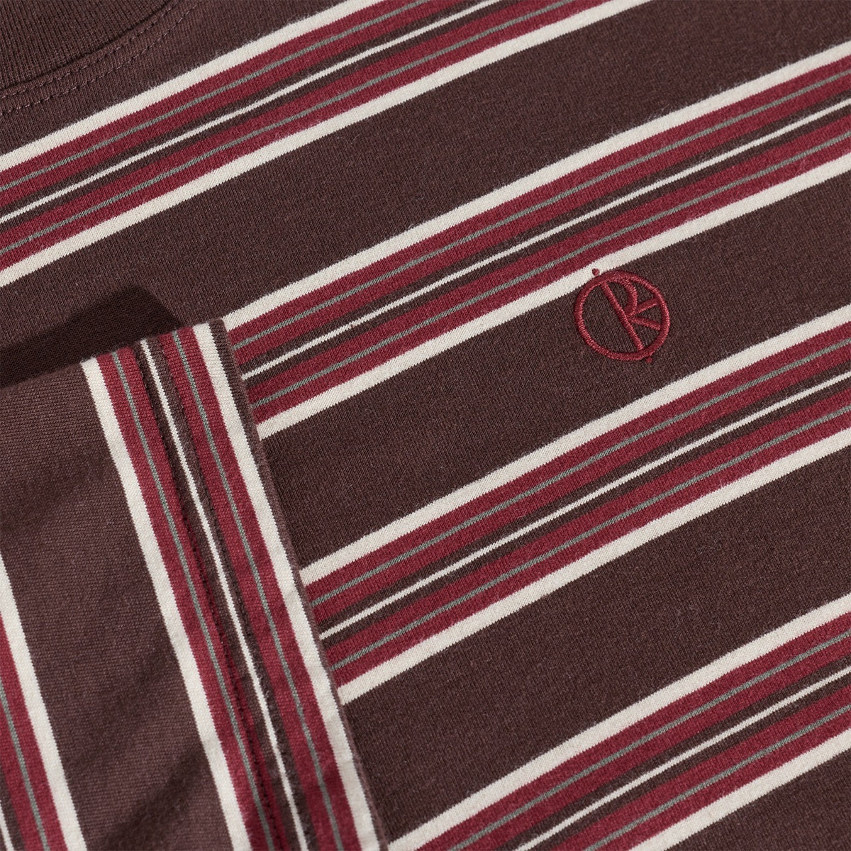 Polar Skate Co. - Stripe T-Shirt - Brown / Red