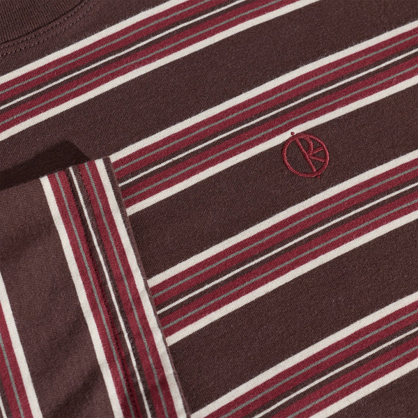 Polar Skate Co. - Stripe T-Shirt - Brown / Red