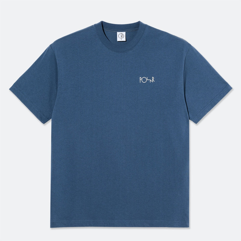 Polar Skate Co. - Stroke Logo Contrast T-Shirt - Grey Blue