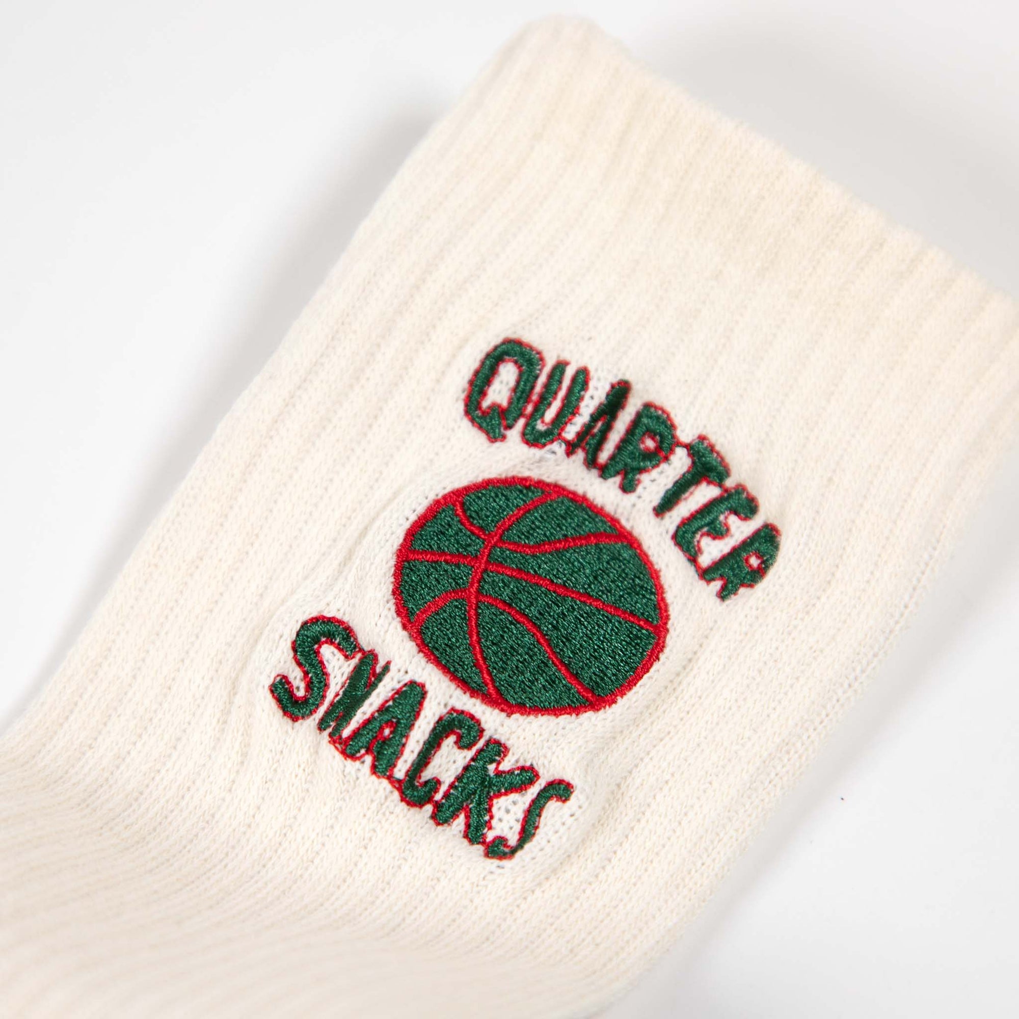 Quartersnacks - Ball Is Life Socks - Cream