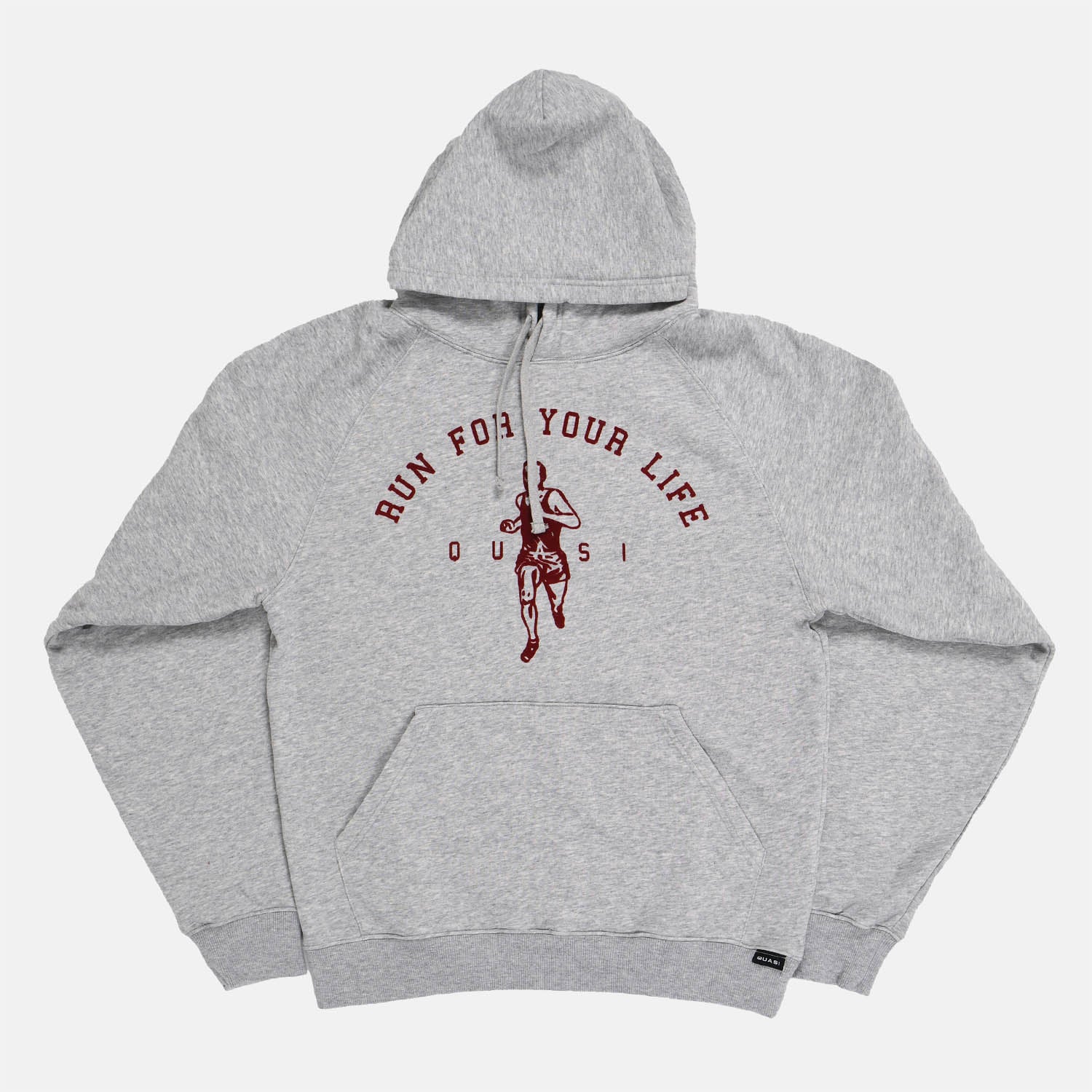 Quasi Skateboards - Run Pullover Hooded Sweatshirt - Heather Grey