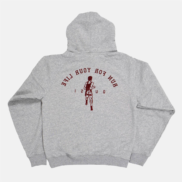 Quasi Skateboards - Run Pullover Hooded Sweatshirt - Heather Grey