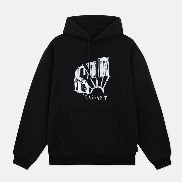 Rassvet (Paccbet) - Rock Solid Pullover Hooded Sweatshirt - Black