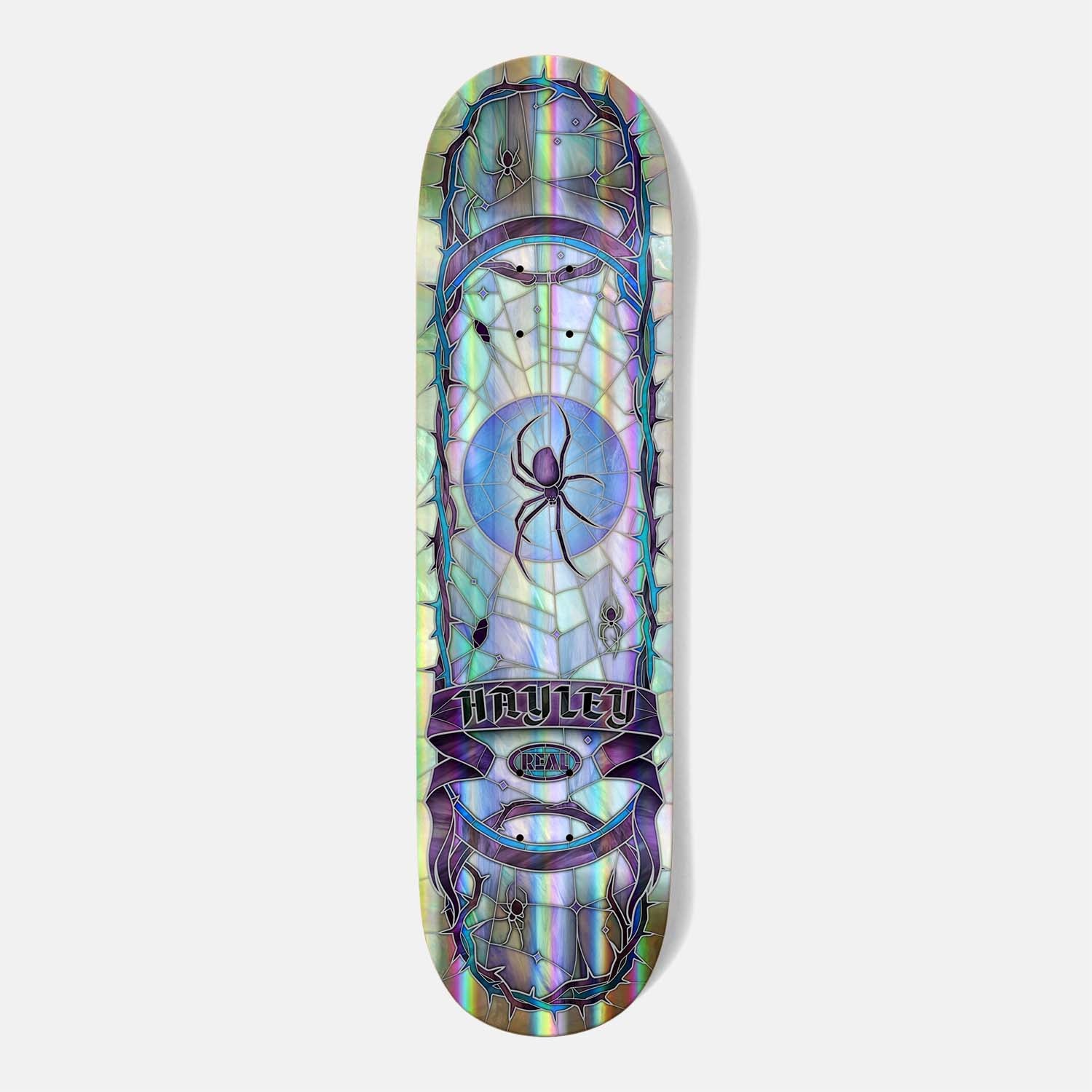 Real Skateboards - 8.06" Hayley Wilson Rainbow Holo Cathedral True Fit Skateboard Deck - Multi