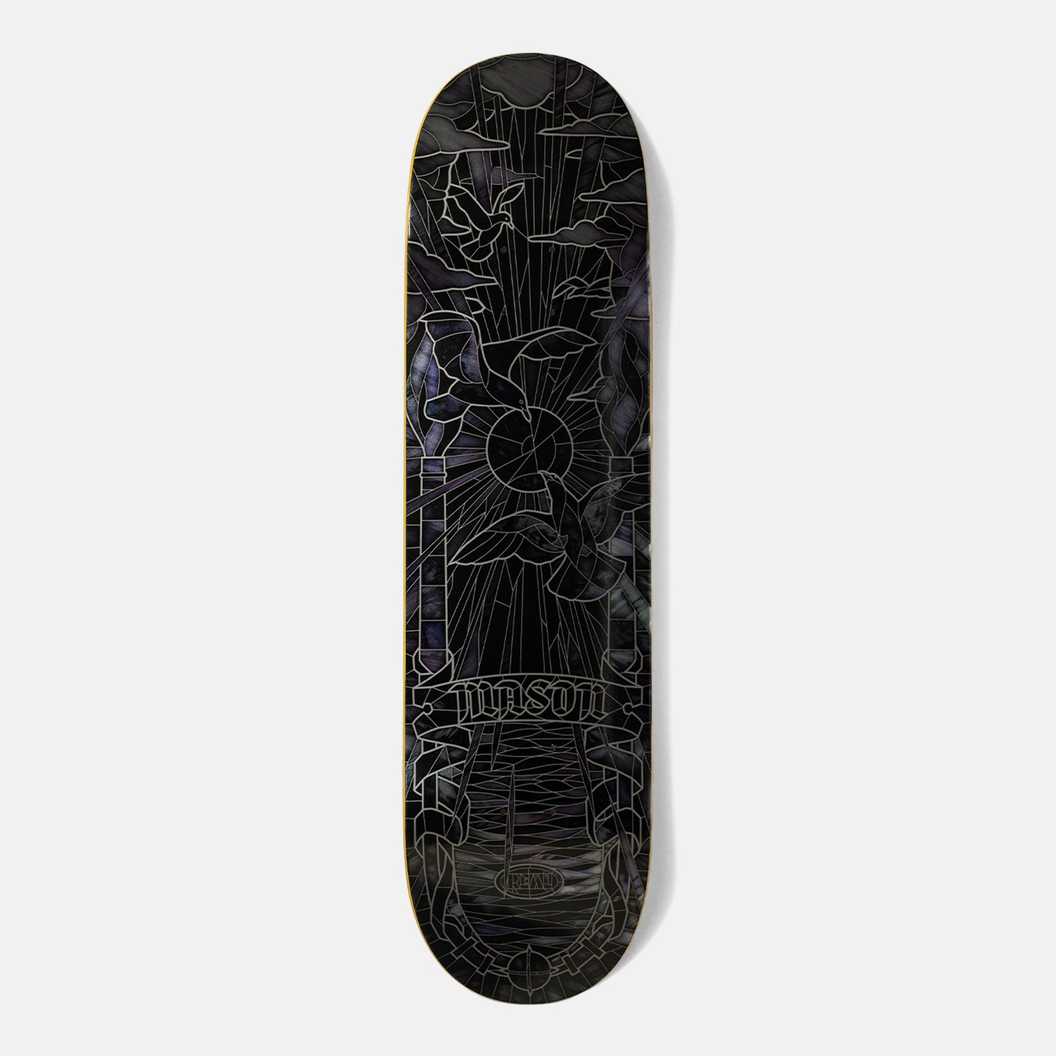 Real Skateboards - 8.06" Mason Silva Black Sun Cathedral Skateboard Deck