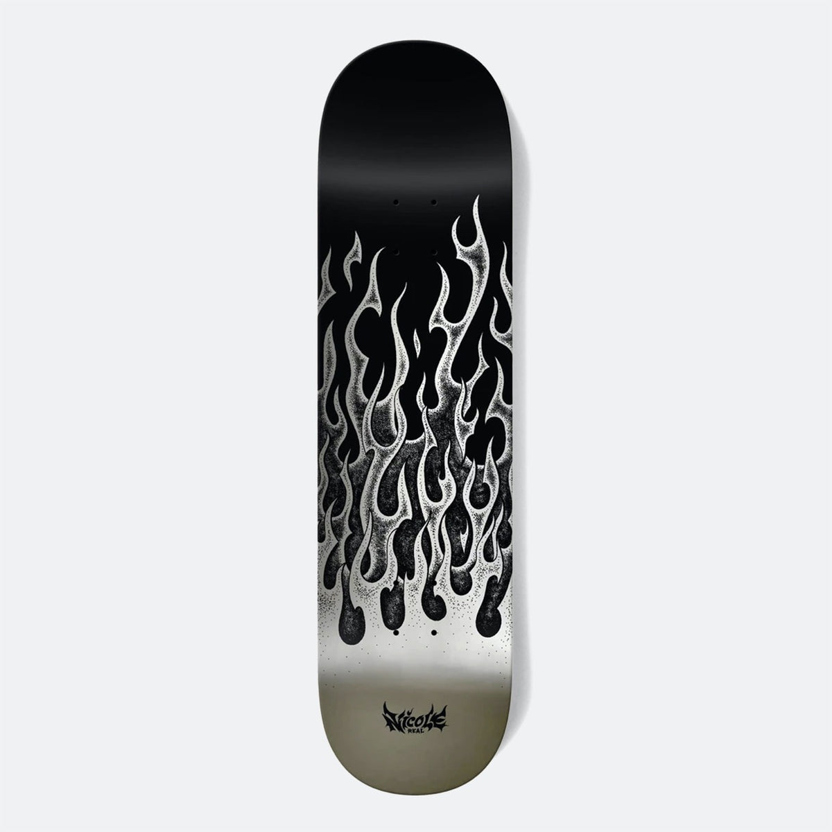 Real Skateboards - 8.5" Nicole Flames Redux Twin Nose Deck - Silver