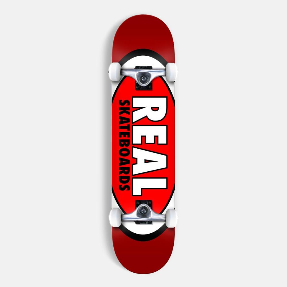 Real Skateboards - 7.3" Classic Oval Complete Skateboard - Red