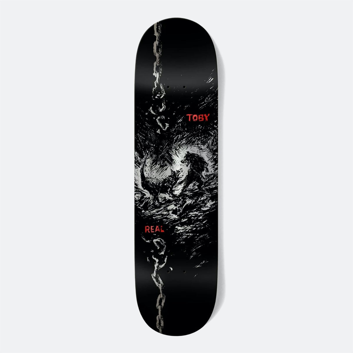 Real Skateboards - 8.25" Toby Ryan Dog Bite Deck - Black
