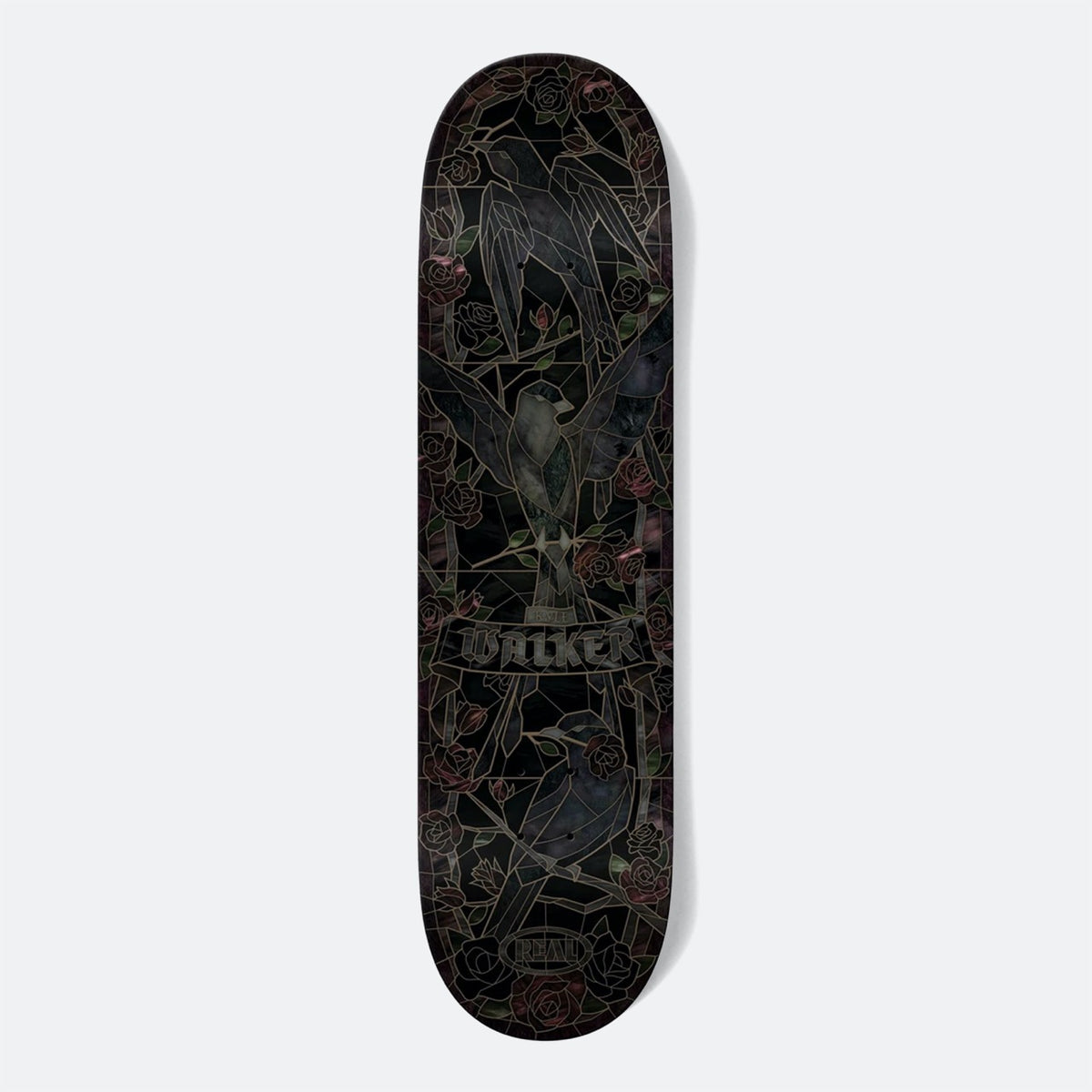 Real Skateboards - 8.06" Kyle Black Sunday Cathedral Deck - Black