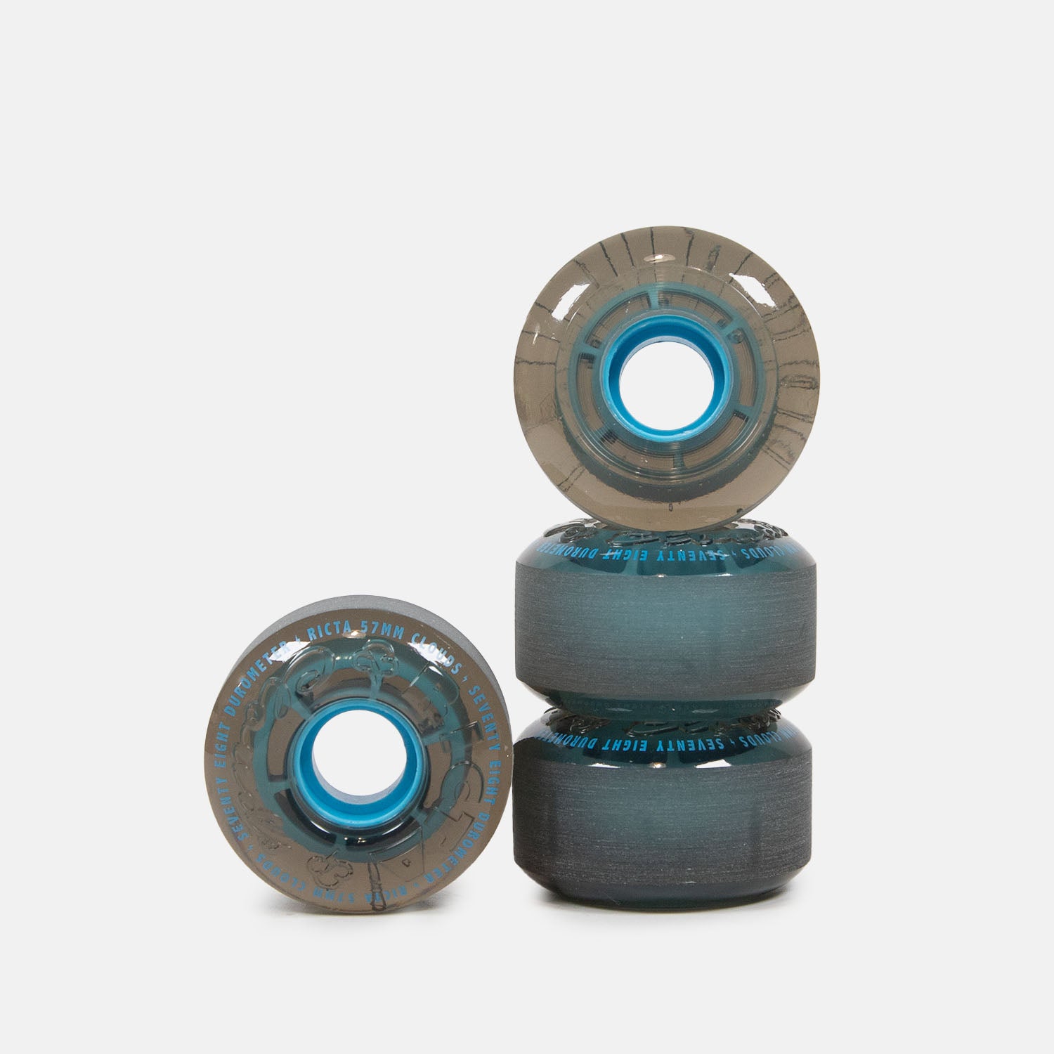 Ricta Wheels - 57mm (78a) Transparent Clouds - Black / Blue