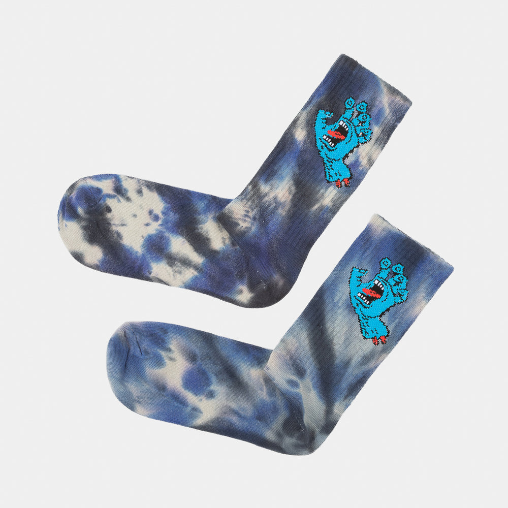 Santa Cruz - Screaming Hand Tie Dye Socks - Black