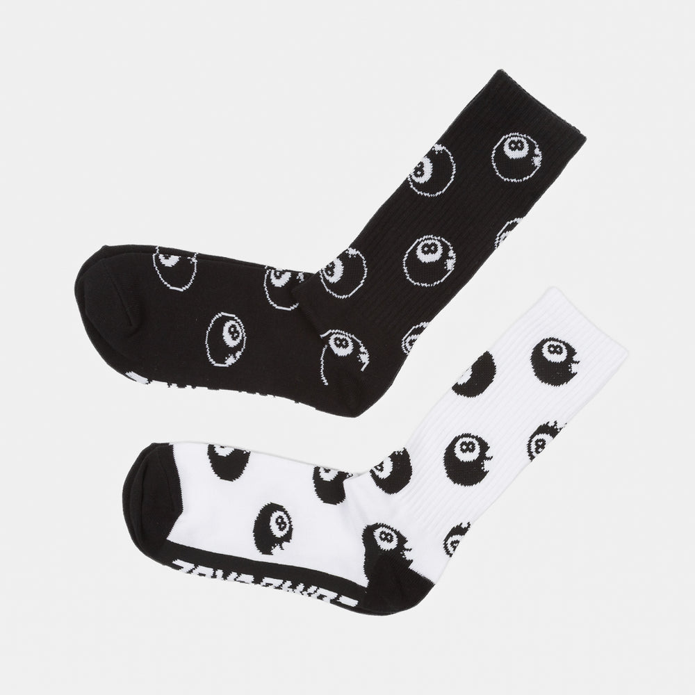 Santa Cruz - Winkowski Eight Baller Socks (2 Pack) - White / Black