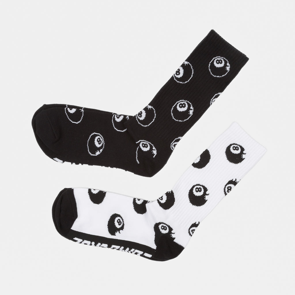 Santa Cruz - Winkowski Eight Baller Socks (2 Pack) - White / Black