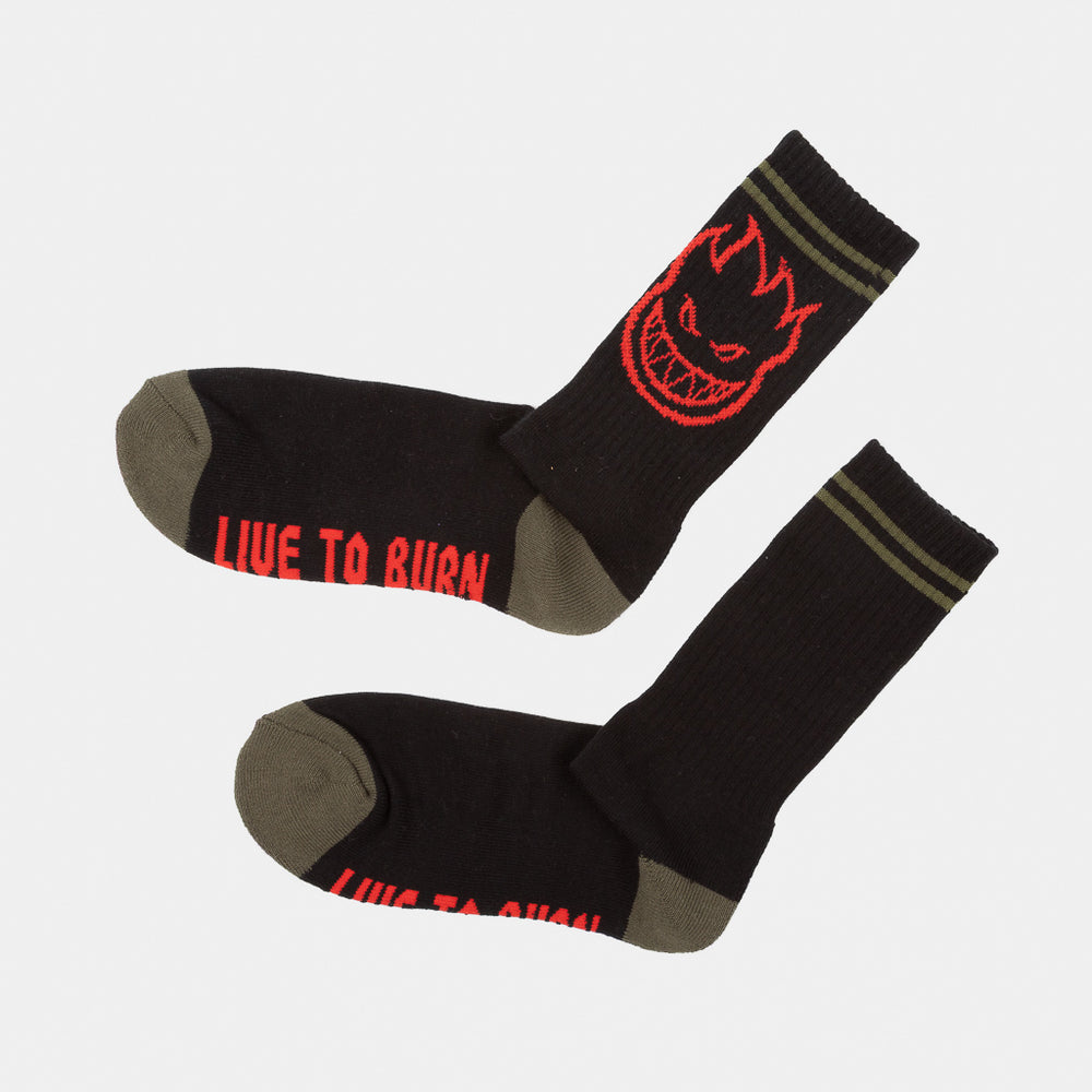 Spitfire - Bighead Socks - Black / Olive / Red