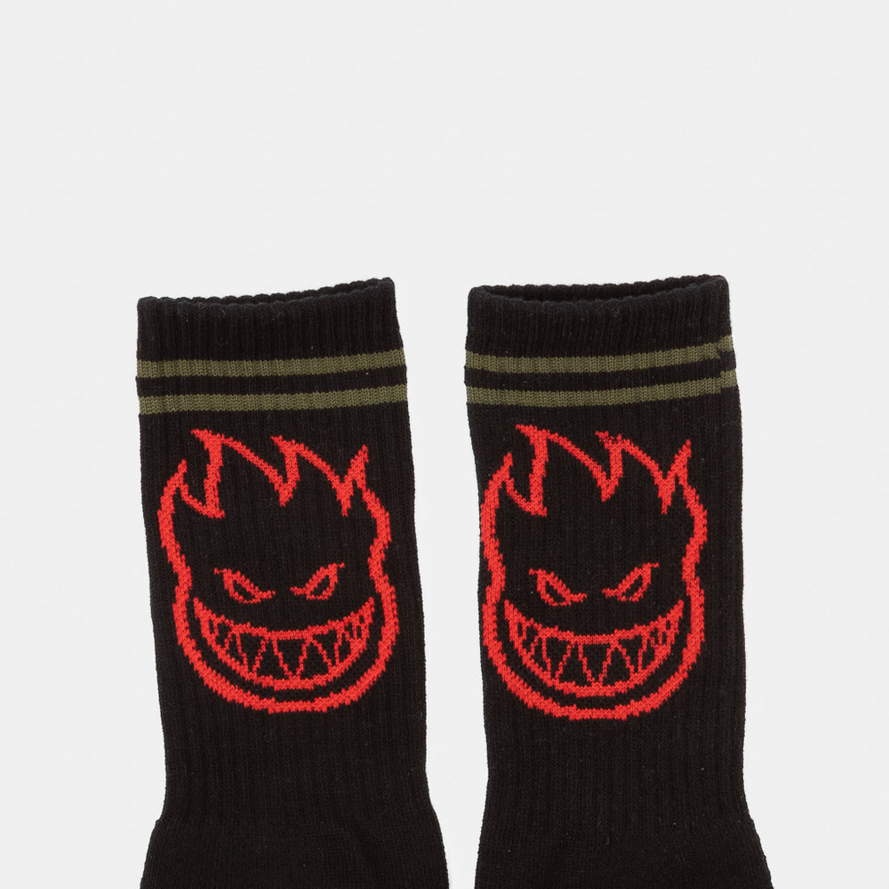 Spitfire - Bighead Socks - Black / Olive / Red