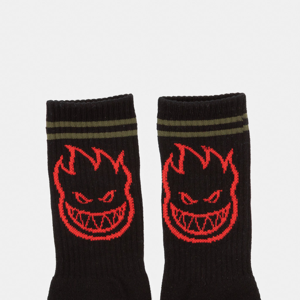 Spitfire - Bighead Socks - Black / Olive / Red