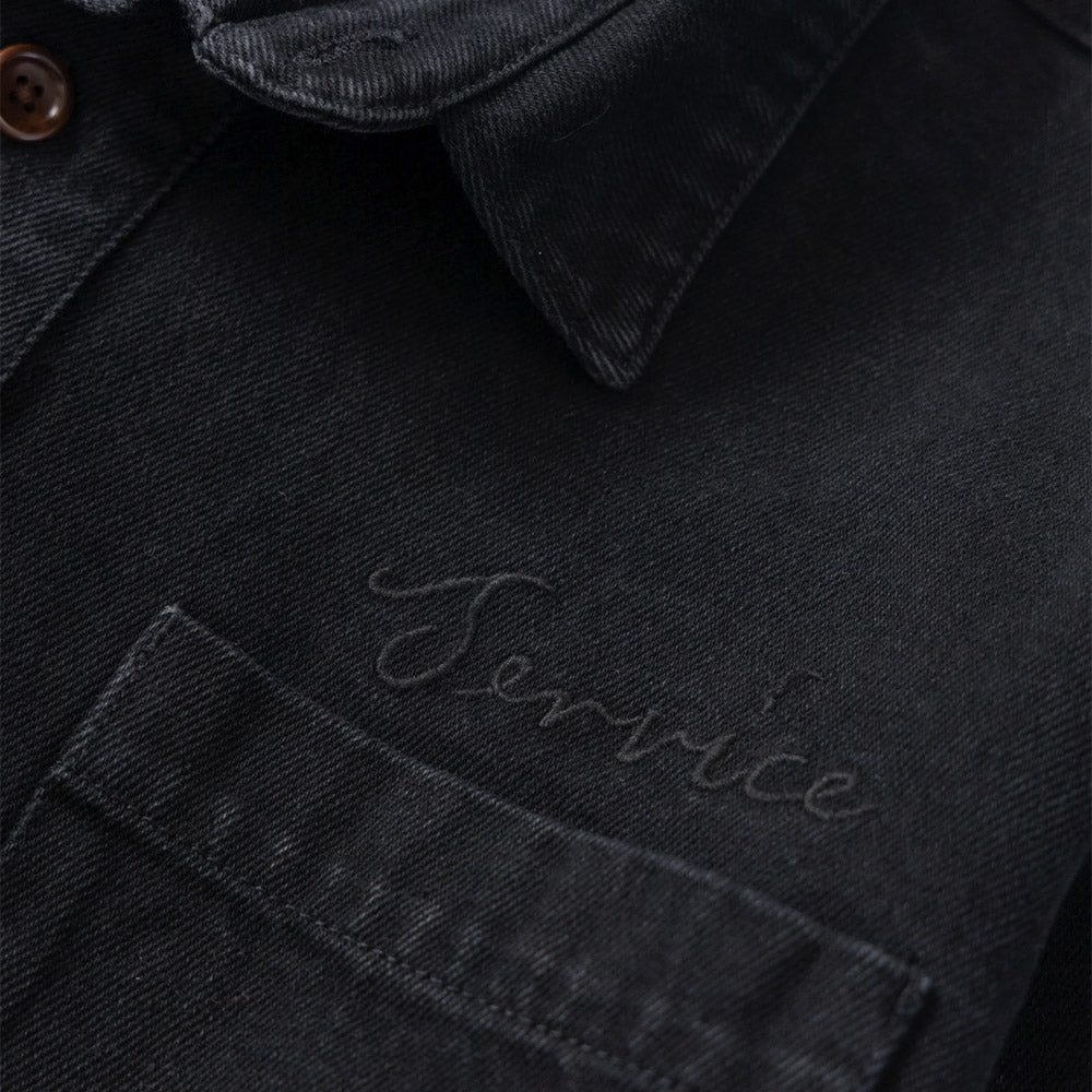 Service Works - Denim Script Popover Shirt - Dark Wash